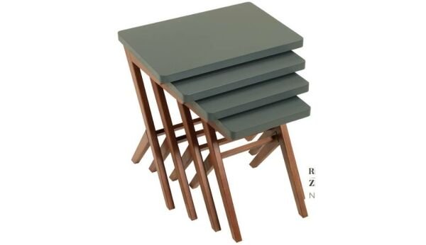 Rita Antrasit-Ceviz 3'lü Zigon Sehpa