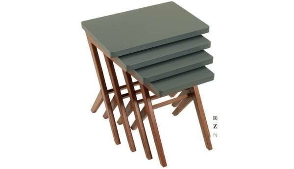 Rita Antrasit-Ceviz 3'lü Zigon Sehpa