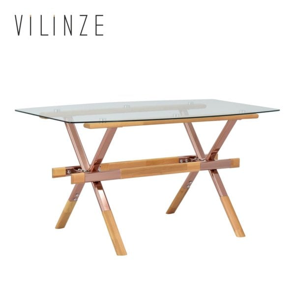 İstanbul 11 90152 Naturel Rose Ayak Cam Mutfak Yemek Masası (Hazır Ürün)