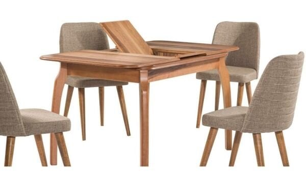 Boston Açılır Mutfak Masa Takımı Kahverengi