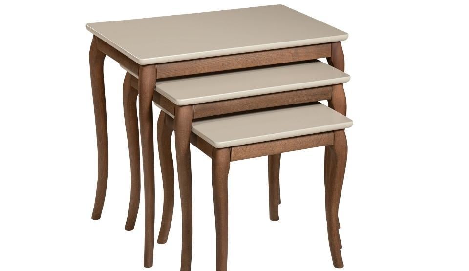 Pesaro Bej Ceviz Zigon Sehpa