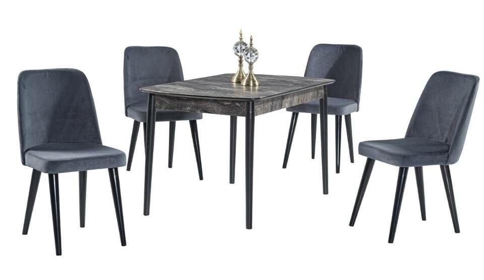 Magusa Açılır Mutfak Masa Takımı Antrasit