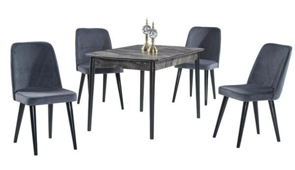 Magusa Açılır Mutfak Masa Takımı Antrasit