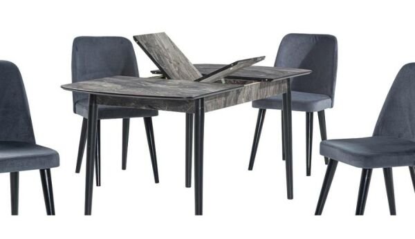 Magusa Açılır Mutfak Masa Takımı Antrasit