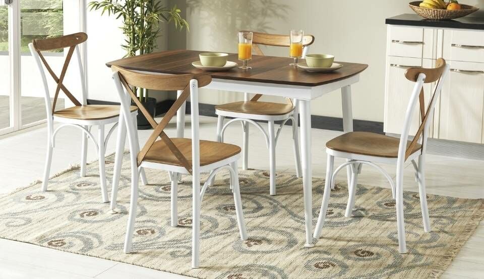 Roma 20 Beyaz Mutfak Masa Takımı Masa Takımı