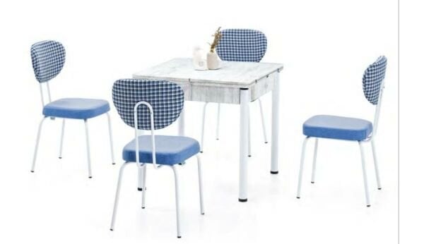 Neva 41 Turkuaz Mutfak Masa Takımı Sandalye