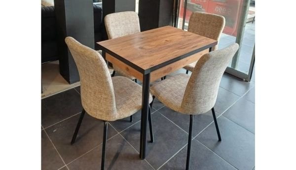 Sihirli Akçaağaç Metal Mutfak Masa Takımı (Hazır Ürün)