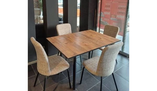 Sihirli Akçaağaç Metal Mutfak Masa Takımı (Hazır Ürün)