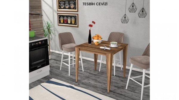 New Mutfak Masası 70*130 cm - Safir-Antrasit