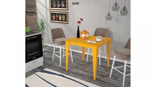 New Mutfak Masası 70*130 cm - Safir-Antrasit