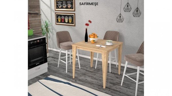 New Mutfak Masası 70*130 cm - Safir-Antrasit