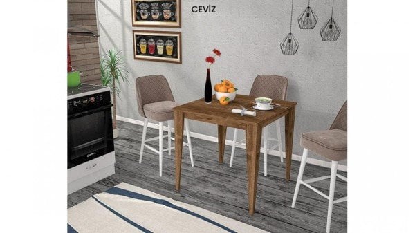 New Mutfak Masası 70*130 cm - Safir-Antrasit