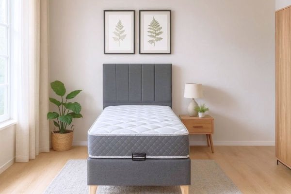 Paris Tek Kişilik Yatak Baza Başlık Set