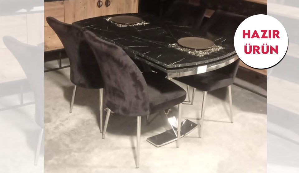 Black Mutfak Masa Takımı (Hazır Ürün)