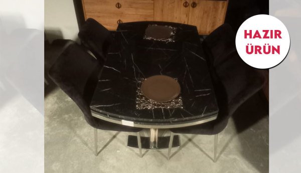 Black Mutfak Masa Takımı (Hazır Ürün)