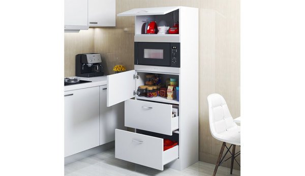 Mikrodalga Fırın Raflı Çok Amaçlı Mutfak Dolabı