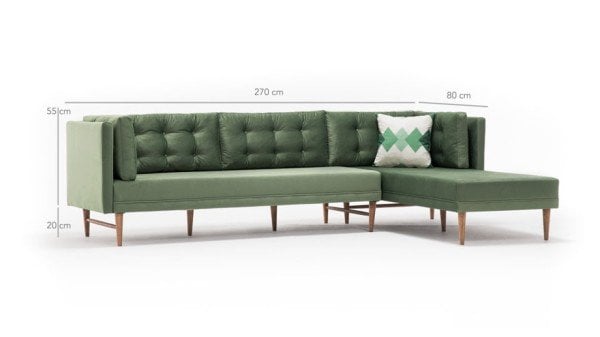 Point Retro Life Köşe Takımı Sağ Köşe - Kahverengi