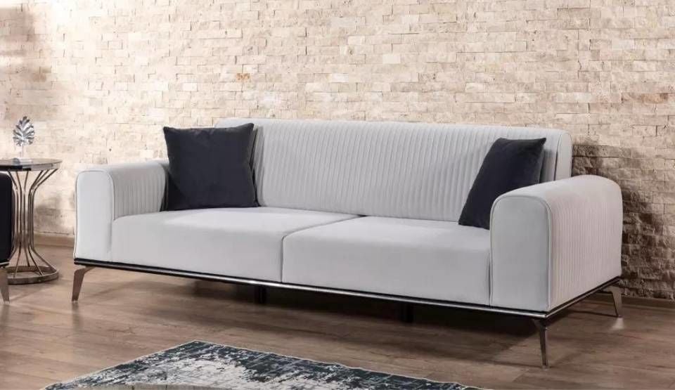 Laressa Dilimli Üçlü Koltuk