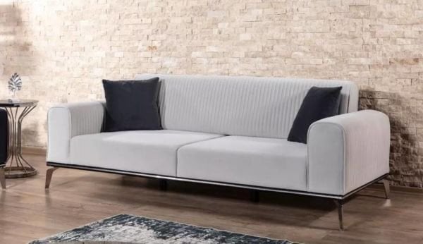 Laressa Dilimli Üçlü Koltuk