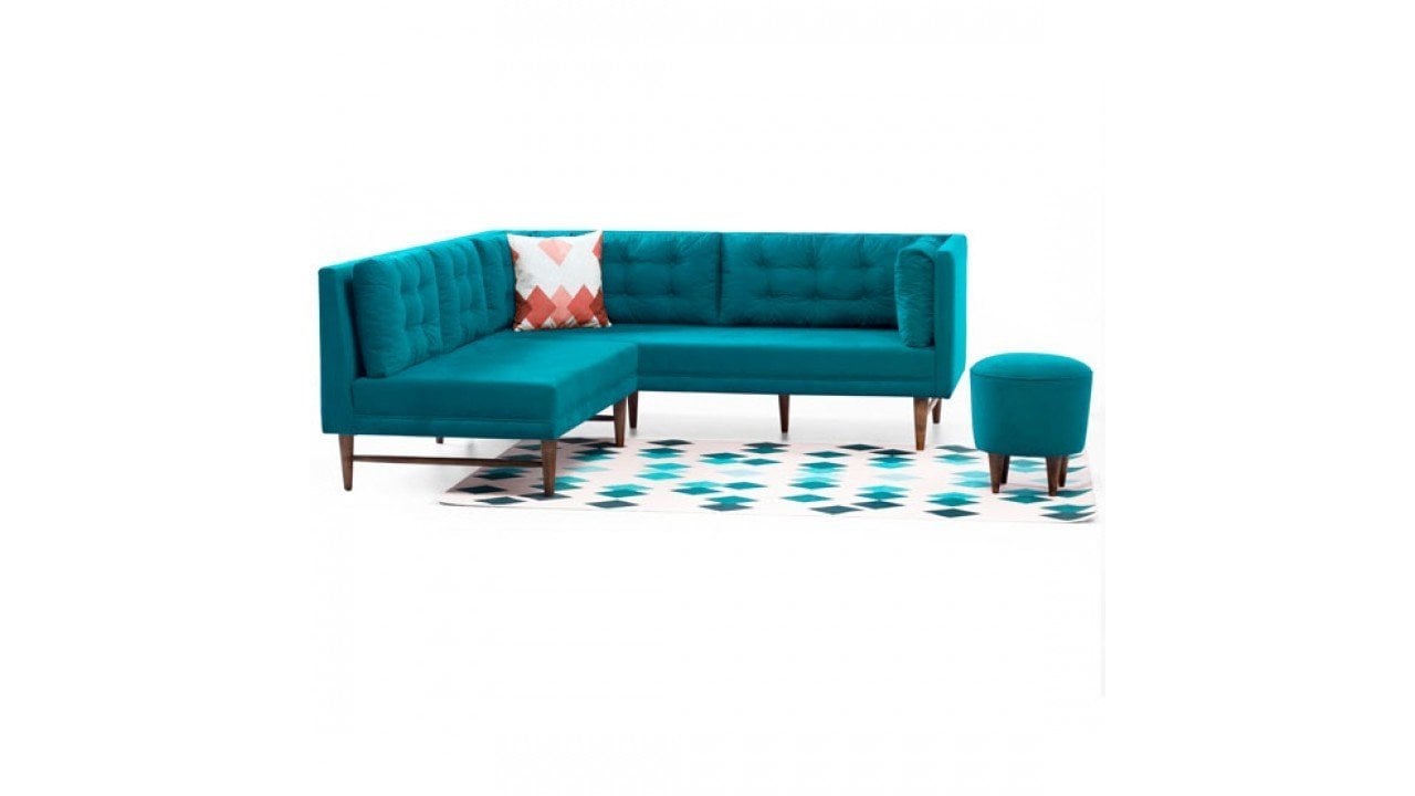 Point Life Retro Mini Köşe Takımı Turkuaz - Köşe Modül