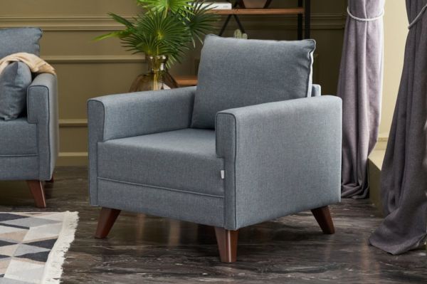 Bella Soft Tekli Koltuk Mavi