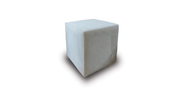 Heka Kare Puf Açık Gri