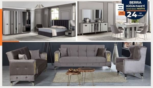 Berra Düğün Paketi (YATAK + BAZA HEDİYE)
