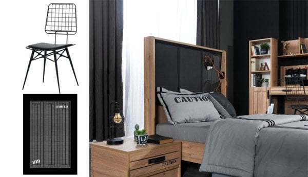 Dark Meşe Genç Odası