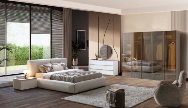 Noble Köşe Giyinme Dolaplı Yatak Odası