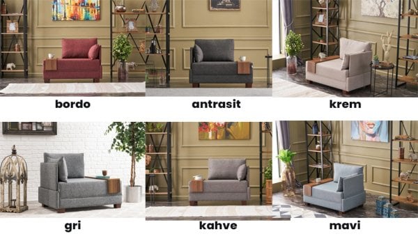 Fly Mini Koltuk Takımı Tekli Koltuk - Antrasit