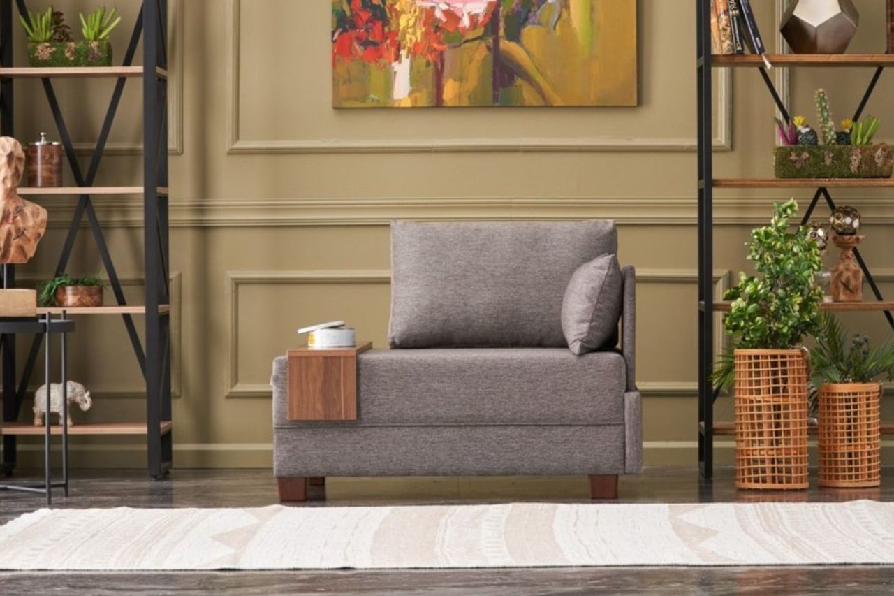 Fly Mini Koltuk Takımı Tekli Koltuk - Kahverengi