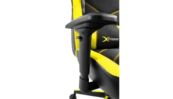 XPrime Tyler Oyuncu Koltuğu Hybrid Kumaş 4D Kolçak Ayak Uzatmalı Sarı