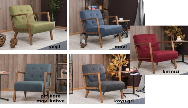 Ardosa Mini Koltuk Takımı Berjer - Kırmızı