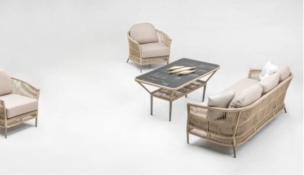 Mitra 3-1-1 Cam Sehpalı Bahçe Oturma Grubu