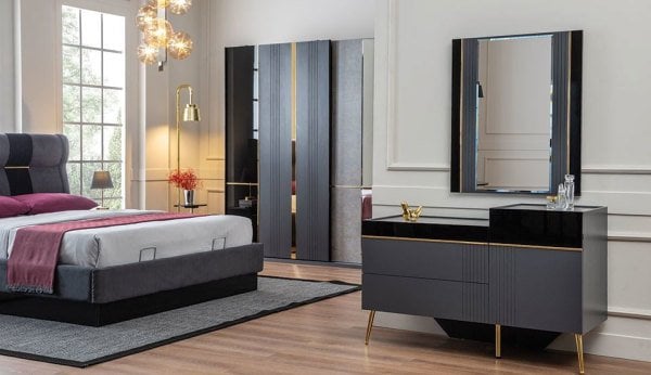 Teşhir Noir Yatak Odası