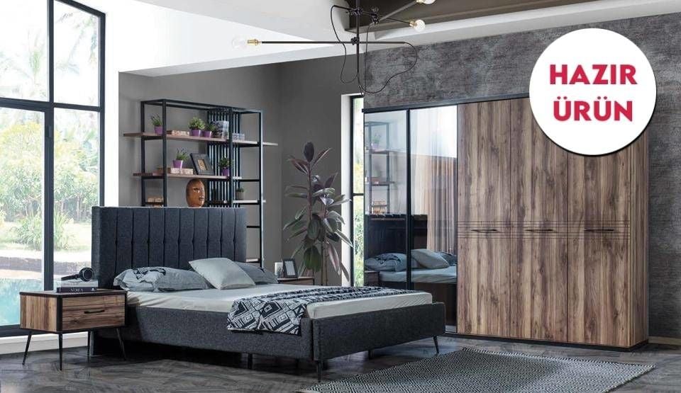 Nidar Ceviz Yatak Odası (Hazır Ürün)