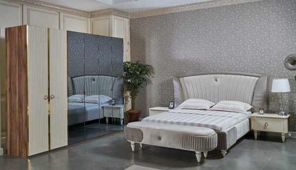 İnci Düğün Paketi (Hazır Ürün) (Orta Sehpa ve Ayak Ucu Bench Hediye)