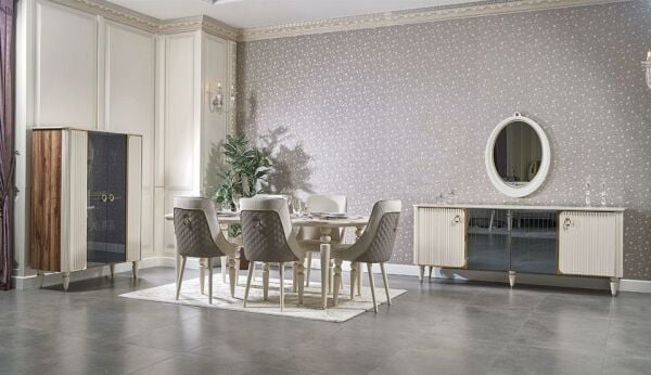 İnci Düğün Paketi (Hazır Ürün) (Orta Sehpa ve Ayak Ucu Bench Hediye)