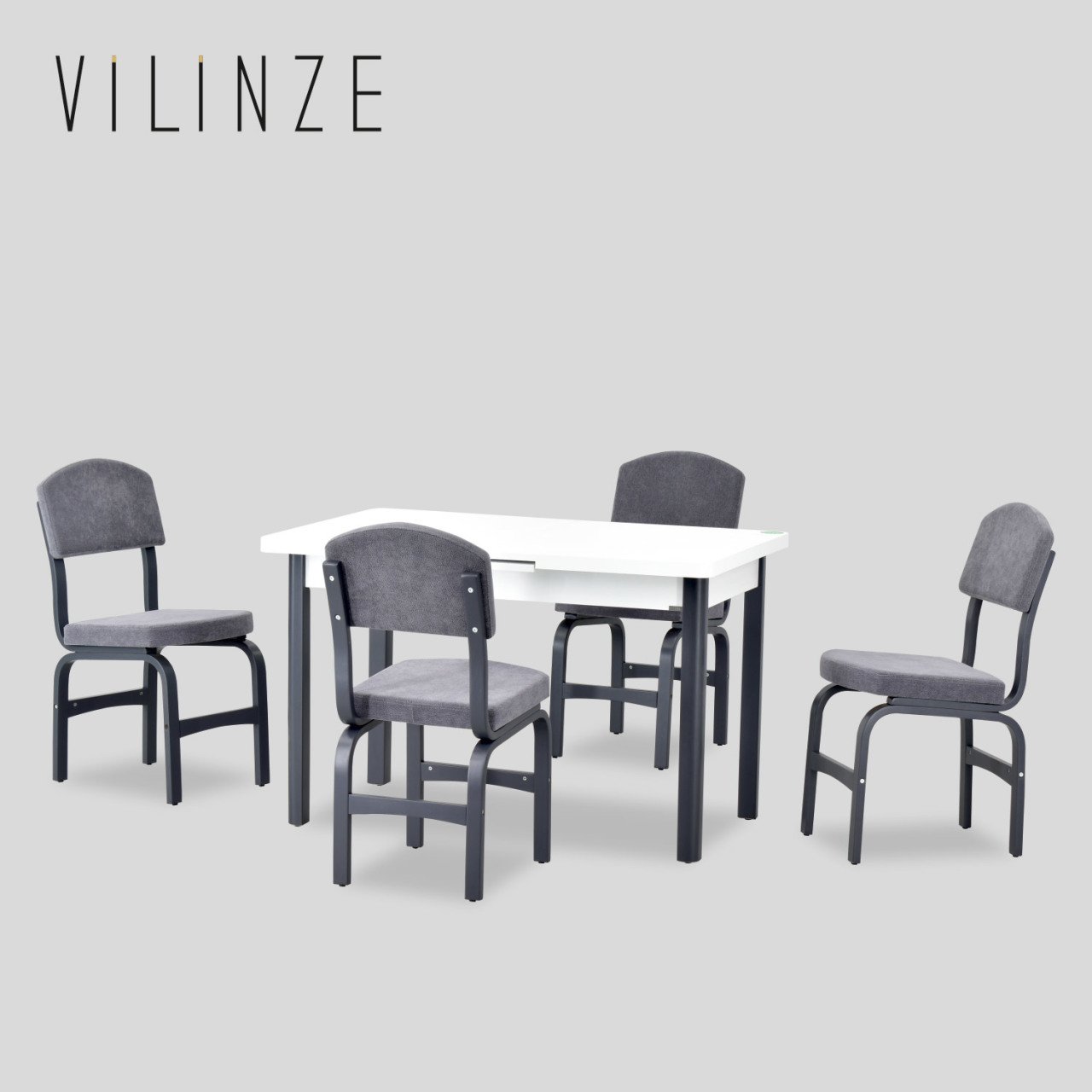İncir 120 Füme/Gri Mutfak Masası Takımı