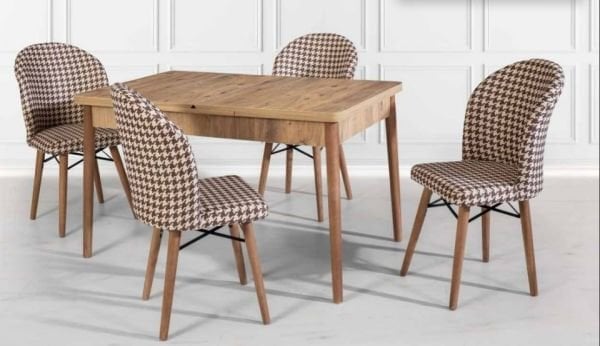 1000 Atlantik Çam Kelebek Mutfak Masa Takımı (Hazır Ürün)