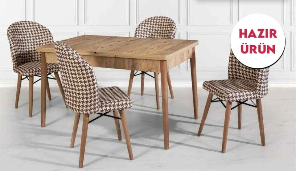 1000 Atlantik Çam Kelebek Mutfak Masa Takımı (Hazır Ürün)
