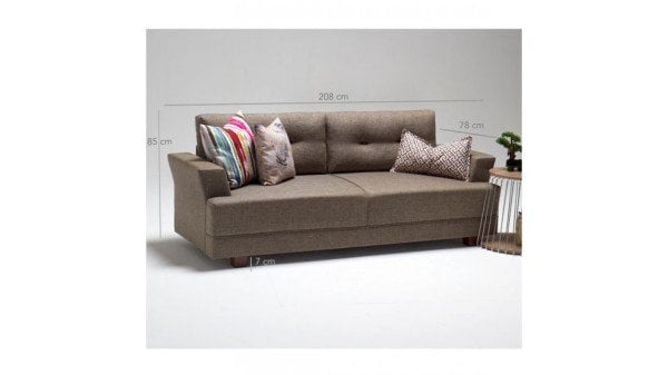 Balzan Üçlü Koltuk Gri