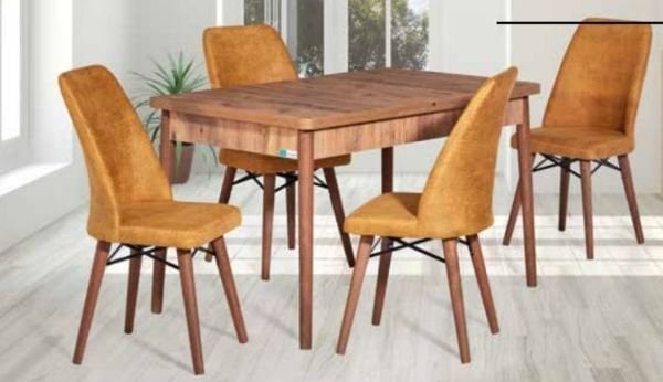 1007 Atlantik Çam Kelebek Mutfak Masa Takımı (Hazır Ürün)