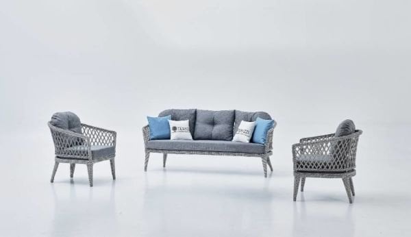 Osaka Cam Sehpalı Oturma Grubu