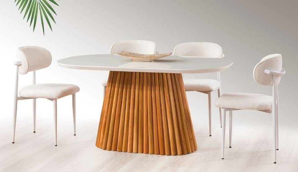 Buğra Beyaz Masa Takımı