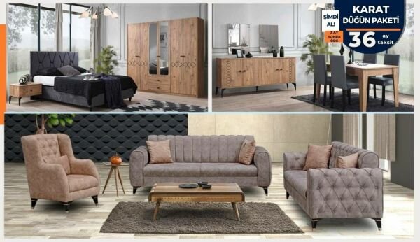 Karat Düğün Paketi (YATAK+BAZA HEDİYE)