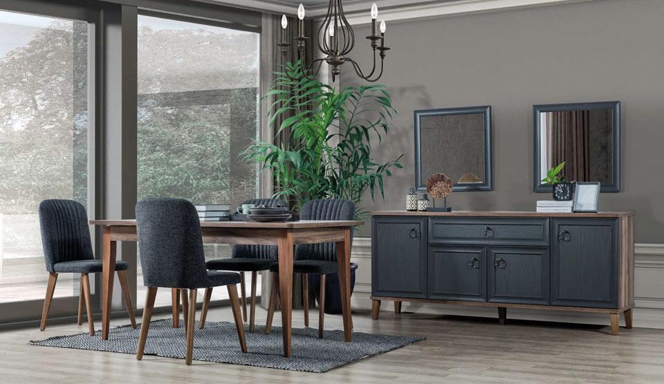 Meyra Gri Yemek Odası