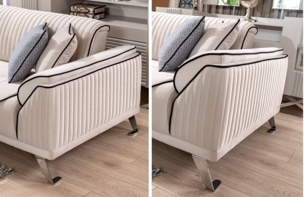 Arda Gümüş Üçlü Koltuk