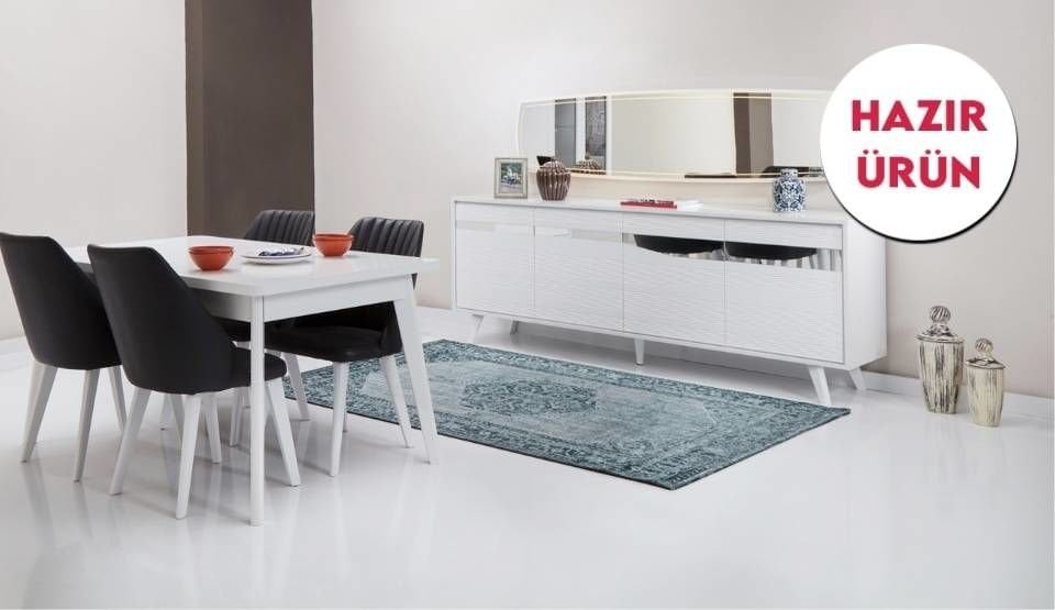 Soft Beyaz Yemek Odası (Hazır Ürün)