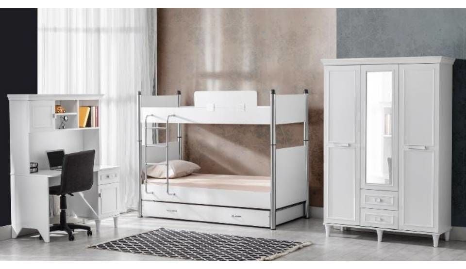 Lotus Ahşap Ranzalı Çocuk Odası